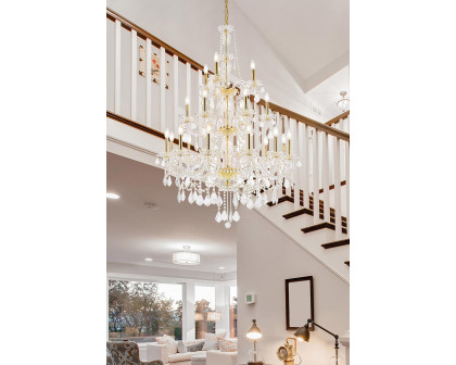 Elegant Chandelier - Gold, L 38" (V7890G38G-RC)