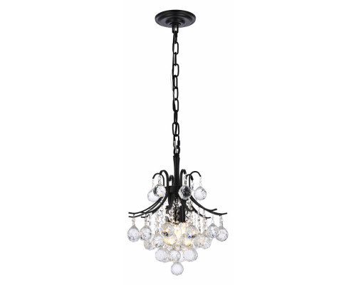 Elegant Pendant Light - Black, L 12" (V8000D12BK-RC)