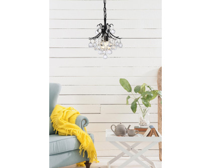 Elegant Pendant Light - Black, L 12" (V8000D12BK-RC)