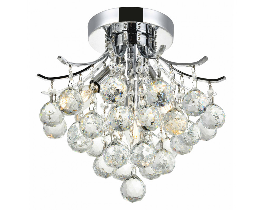 Elegant Flush Mount Light - Chrome, L 12" (V8000F12C-RC)