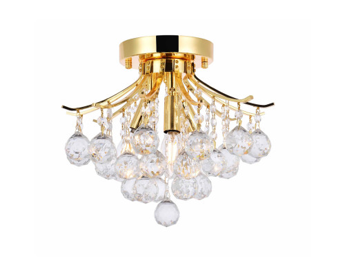 Elegant Flush Mount Light - Gold, L 12" (V8000F12G-RC)