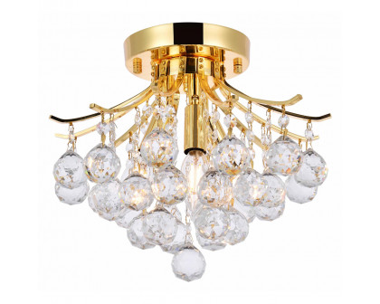 Elegant Flush Mount Light - Gold, L 12" (V8000F12G-RC)