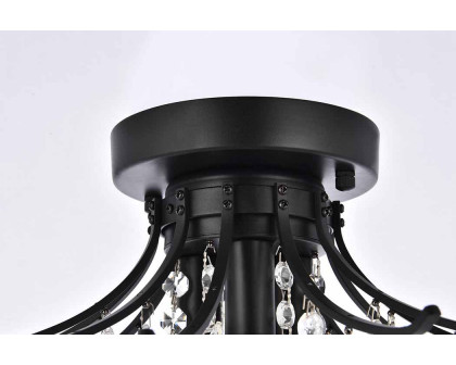 Elegant Flush Mount Light - Black, L 16" (V8000F16BK-RC)