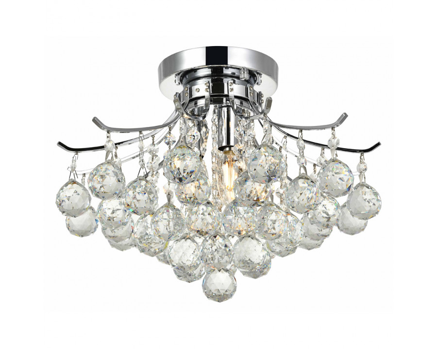 Elegant Flush Mount Light - Chrome, L 16" (V8000F16C-RC)