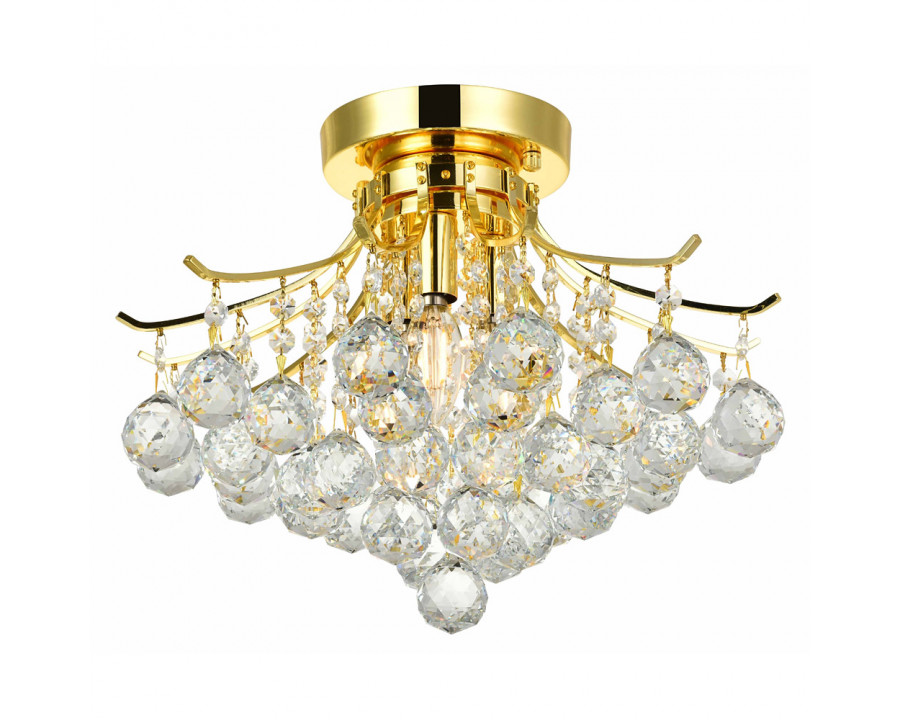 Elegant Flush Mount Light - Gold, L 16" (V8000F16G-RC)