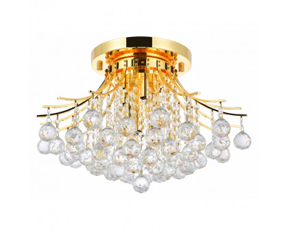 Elegant Flush Mount Light - Gold, L 19" (V8000F19G-RC)