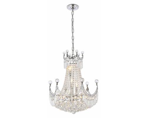 Elegant Chandelier - Chrome, L 20" (V8949D20C-RC)