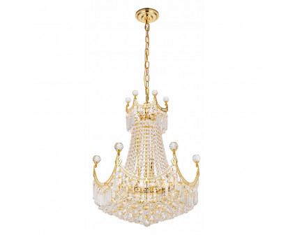 Elegant Chandelier - Gold, L 20" (V8949D20G-RC)