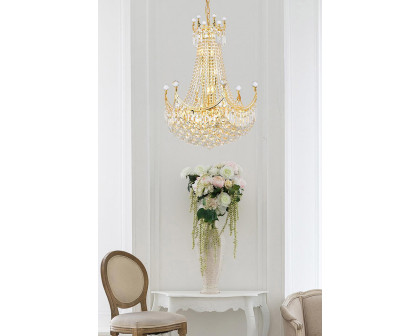 Elegant Chandelier - Gold, L 24" (V8949D24G-RC)