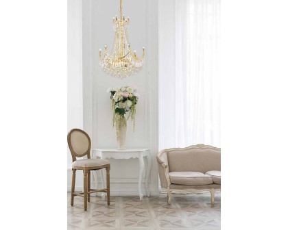 Elegant Chandelier - Gold, L 24" (V8949D24G-RC)