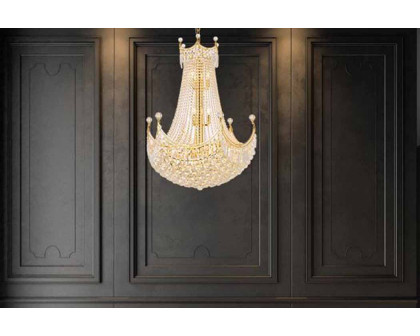 Elegant Chandelier - Gold, L 30" (V8949D30G-RC)