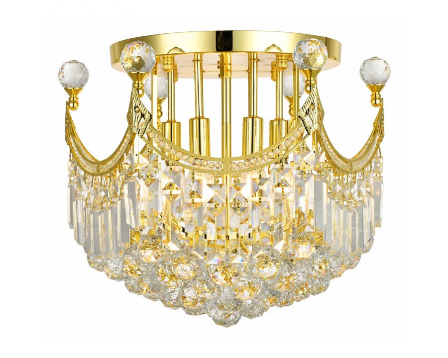 Elegant Flush Mount Light - Gold, L 16" (V8949F16G-RC)