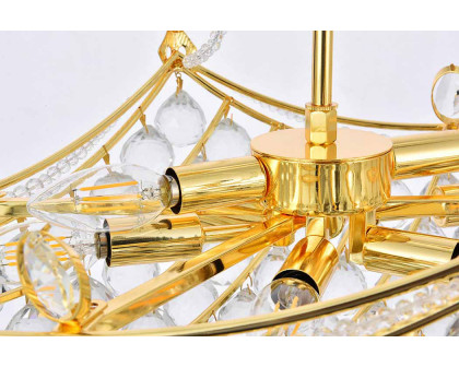 Elegant Chandelier - Gold, L 16" (V9800D28G-RC)