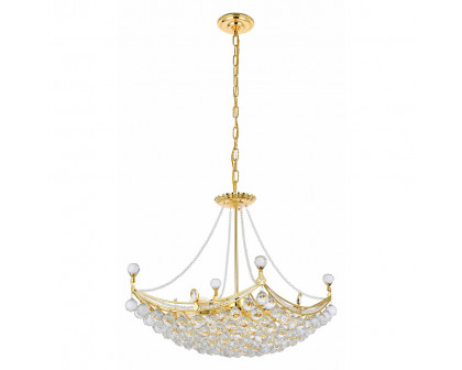 Elegant Chandelier - Gold, L 16" (V9800D28G-RC)