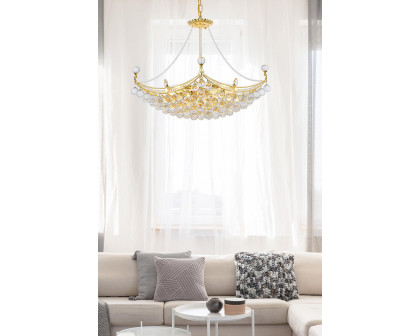 Elegant Chandelier - Gold, L 16" (V9800D28G-RC)