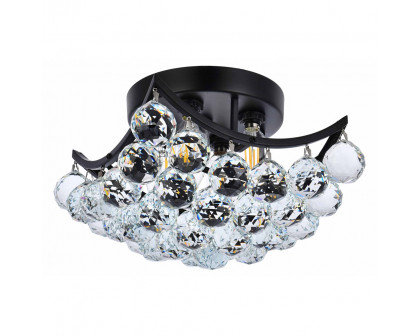 Elegant Flush Mount Light - Black, L 10" (V9800F10BK-RC)