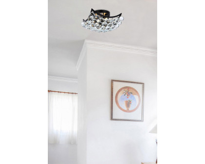 Elegant Flush Mount Light - Black, L 12" (V9800F12BK-RC)