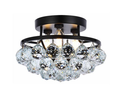 Elegant Flush Mount Light - Black, L 10" (V9805F10BK-RC)