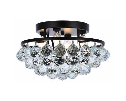 Elegant Flush Mount Light - Black, L 14" (V9805F14BK-RC)