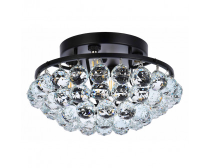 Elegant Flush Mount Light - Black, L 14" (V9805F14BK-RC)