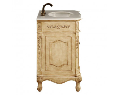 Elegant Vanity Cabinet 2 Door - Antique Beige, L 24" (VF-1001)