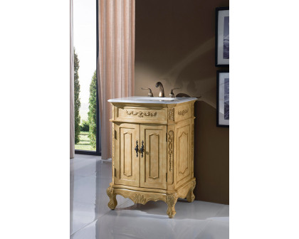 Elegant Vanity Cabinet 2 Door - Antique Beige, L 24" (VF-1001)