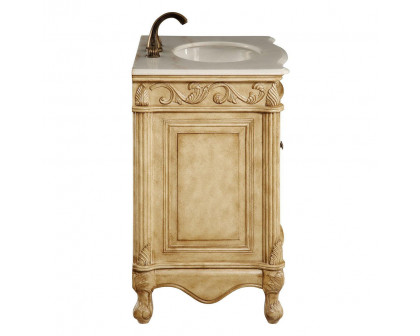 Elegant Vanity Cabinet 2 Door - Antique Beige, L 27" (VF-1002)