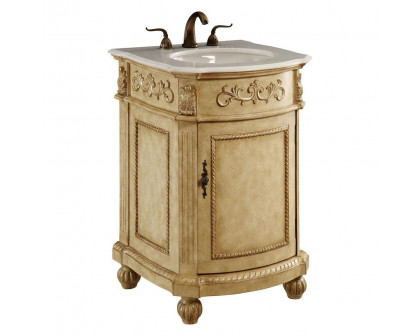 Elegant Danville 24" Wide Vanity Set - Antique Beige (VF-1003)