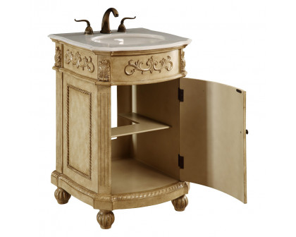 Elegant Danville 24" Wide Vanity Set - Antique Beige (VF-1003)