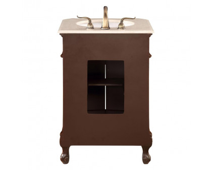 Elegant Vanity Cabinet 2 Door - Brown, L 24" (VF-1005)