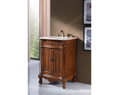 Elegant Vanity Cabinet 2 Door - Brown, L 24" (VF-1005)