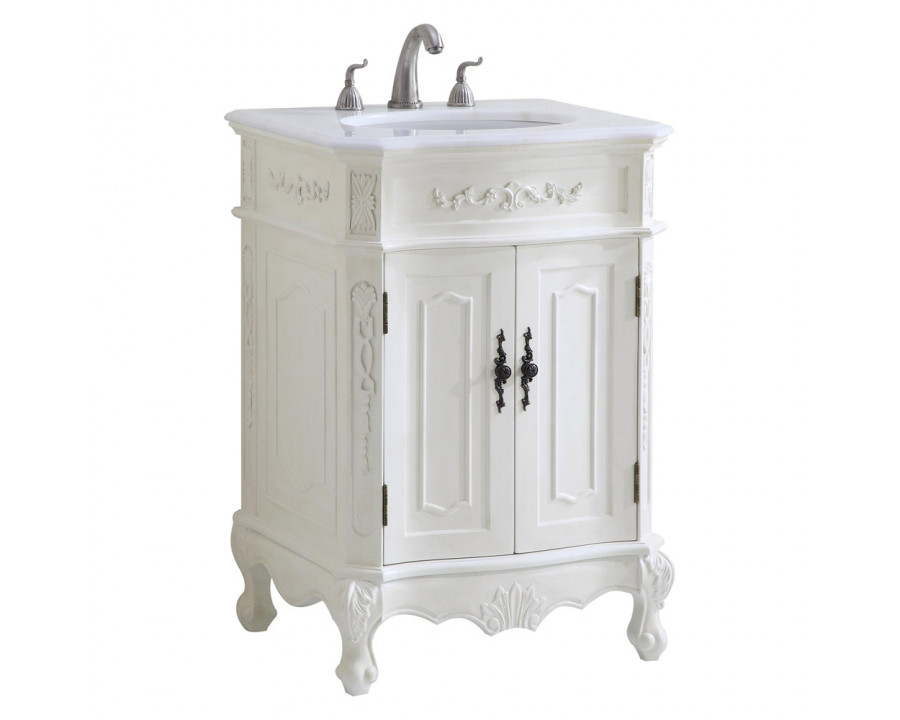 Elegant Vanity Cabinet 2 Door - White, L 24" (VF-1006)