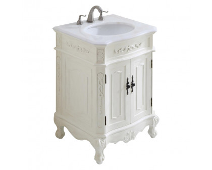 Elegant Vanity Cabinet 2 Door - White, L 24" (VF-1006)