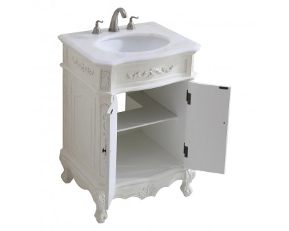 Elegant Vanity Cabinet 2 Door - White, L 24" (VF-1006)