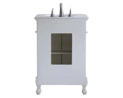 Elegant Vanity Cabinet 2 Door - White, L 24" (VF-1006)