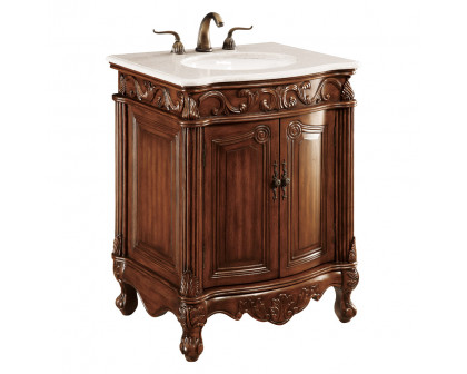 Elegant Vanity Cabinet 2 Door - Brown, L 27" (VF-1007)