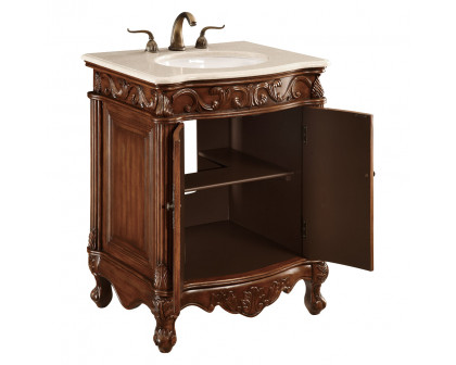 Elegant Vanity Cabinet 2 Door - Brown, L 27" (VF-1007)