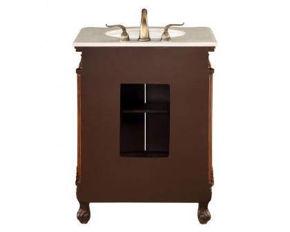 Elegant Vanity Cabinet 2 Door - Brown, L 27" (VF-1007)