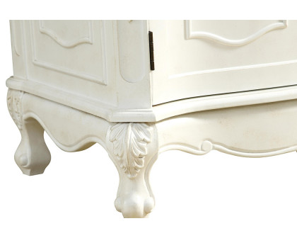 Elegant Vanity Cabinet 2 Door - Antique White, L 27" (VF-1008AW)