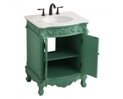 Elegant Vanity Cabinet 2 Door - Vintage Mint, L 27" (VF-1008VM)