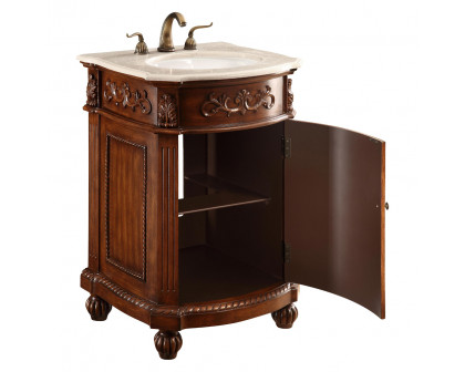 Elegant Danville 24" Wide Vanity Set - Brown (VF-1009)