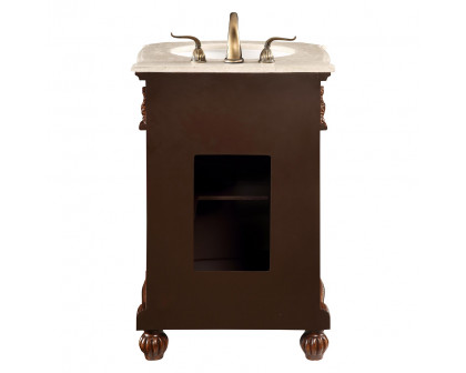 Elegant Danville 24" Wide Vanity Set - Brown (VF-1009)