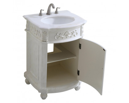 Elegant Danville 24" Wide Vanity Set - White (VF-1010)