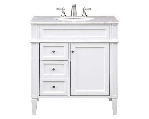 Elegant 32" Single Bathroom Vanity Set - White (VF-1024)