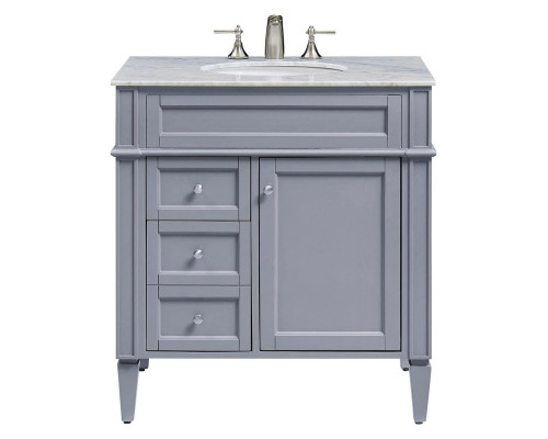 Elegant 32" Single Bathroom Vanity Set - Gray (VF-1025)