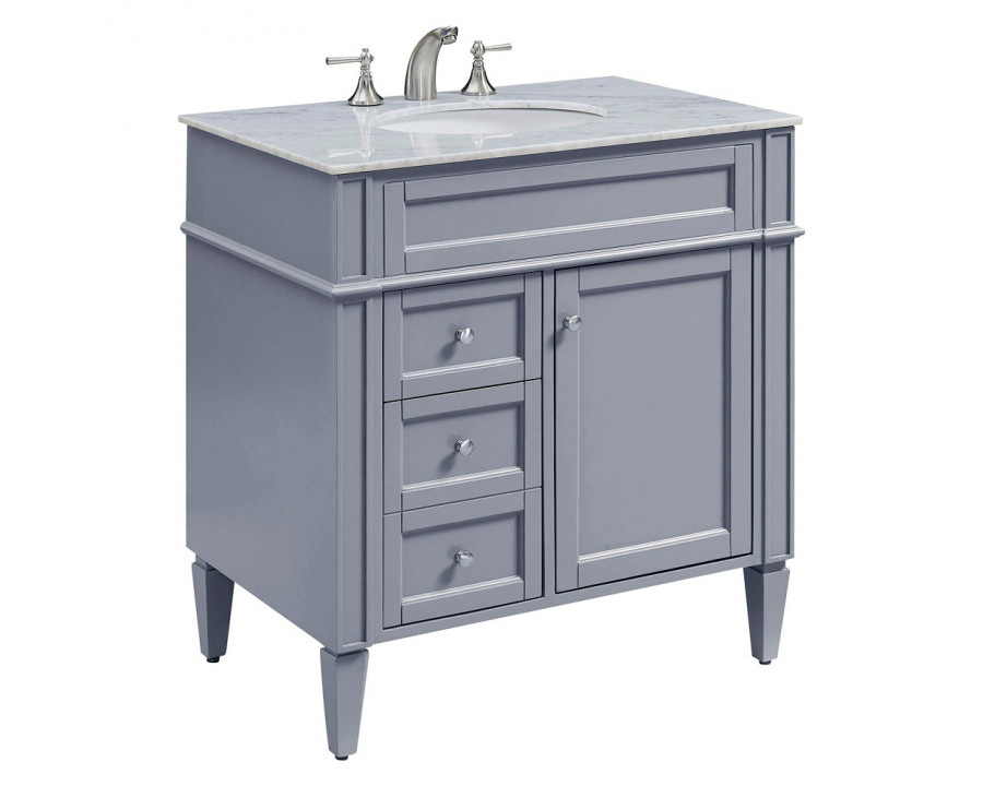 Elegant 32" Single Bathroom Vanity Set - Gray (VF-1025)