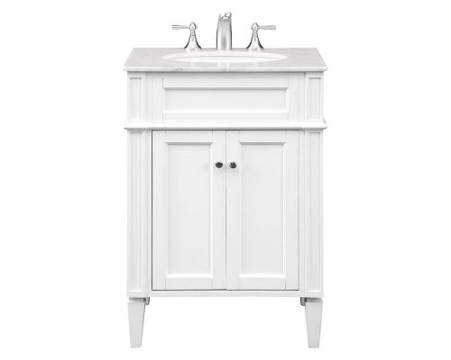 Elegant 24" Single Bathroom Vanity Set - White (VF-1026)