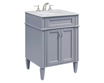 Elegant 24" Single Bathroom Vanity Set - Gray (VF-1027)