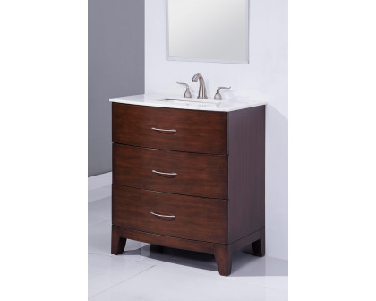 Elegant - Bauhaus 30" Wide Single Bathroom Vanity Set (VF-1029)