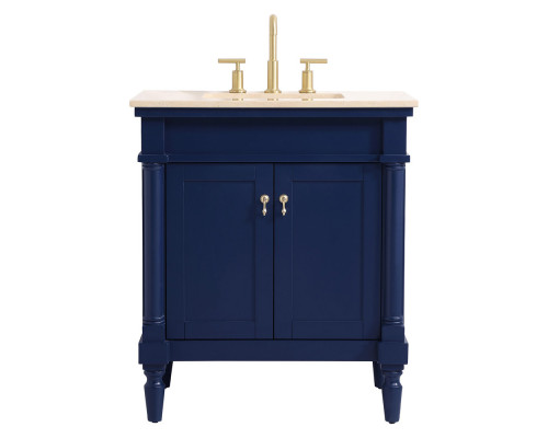 Elegant 30" Single Bathroom Vanity Set - Blue (VF-1030BL)